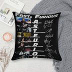 20th Anniversary 2001 2021 Fast Furious Signatures Soft Bedroom Essential Throw Pillow