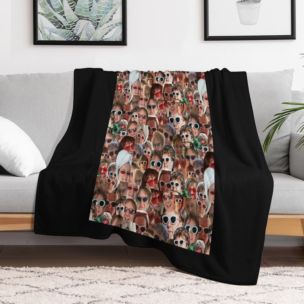 Lewis Capaldi Collage Repeat Print Eco-conscious Throw Blanket
