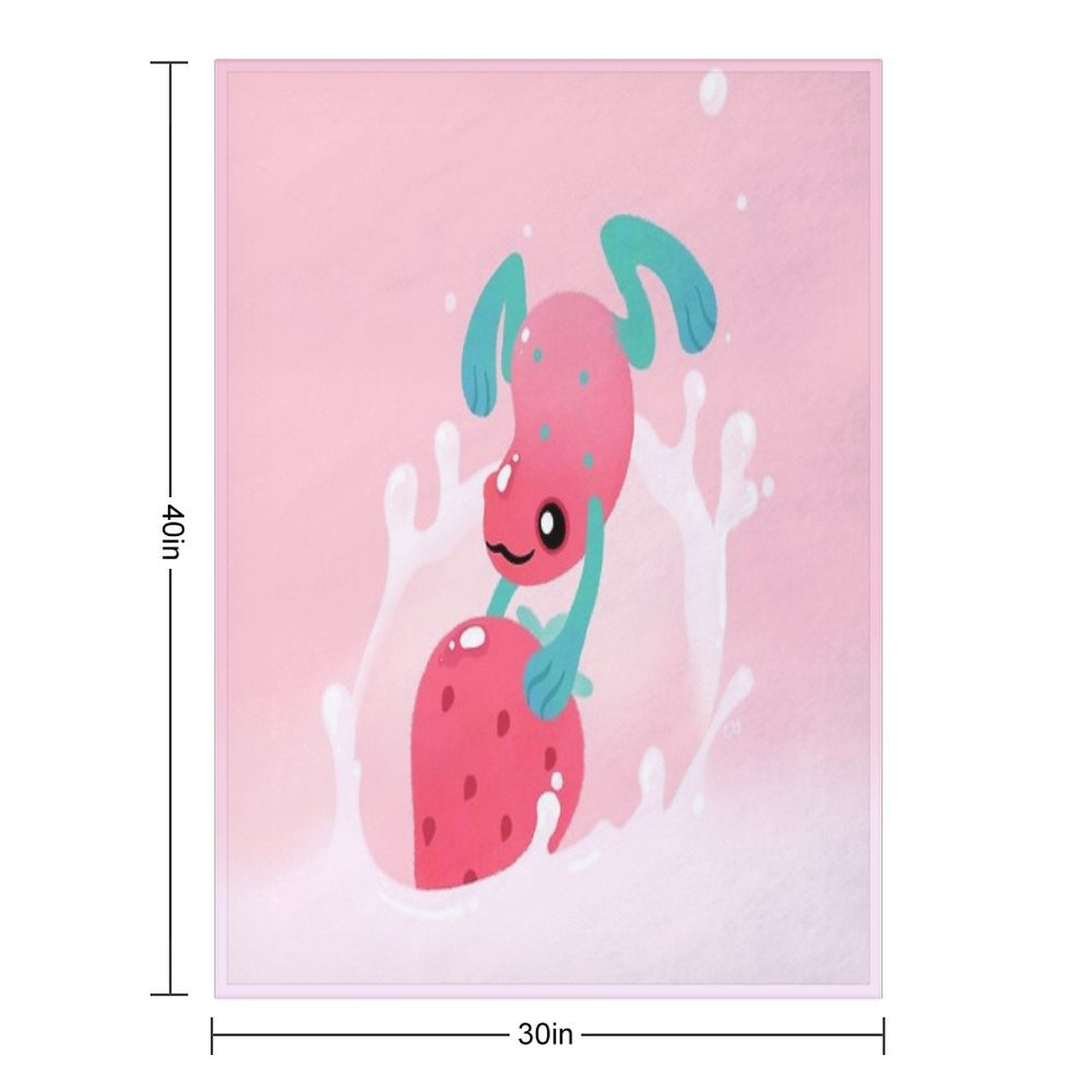 Strawberry Poison Milk 1 Durable Throw Blanket