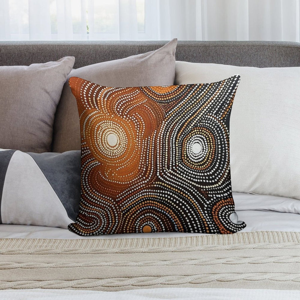Ancestral Connections IV Contemporary Aboriginal Art That Conveys Spirituality And Connection to The Land Soft Washable Throw Pillow