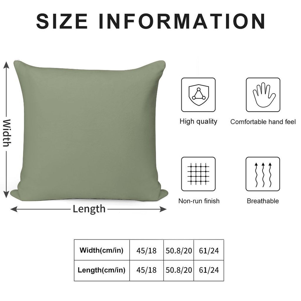 Sage Soft Decorative Cover Throw Pillow