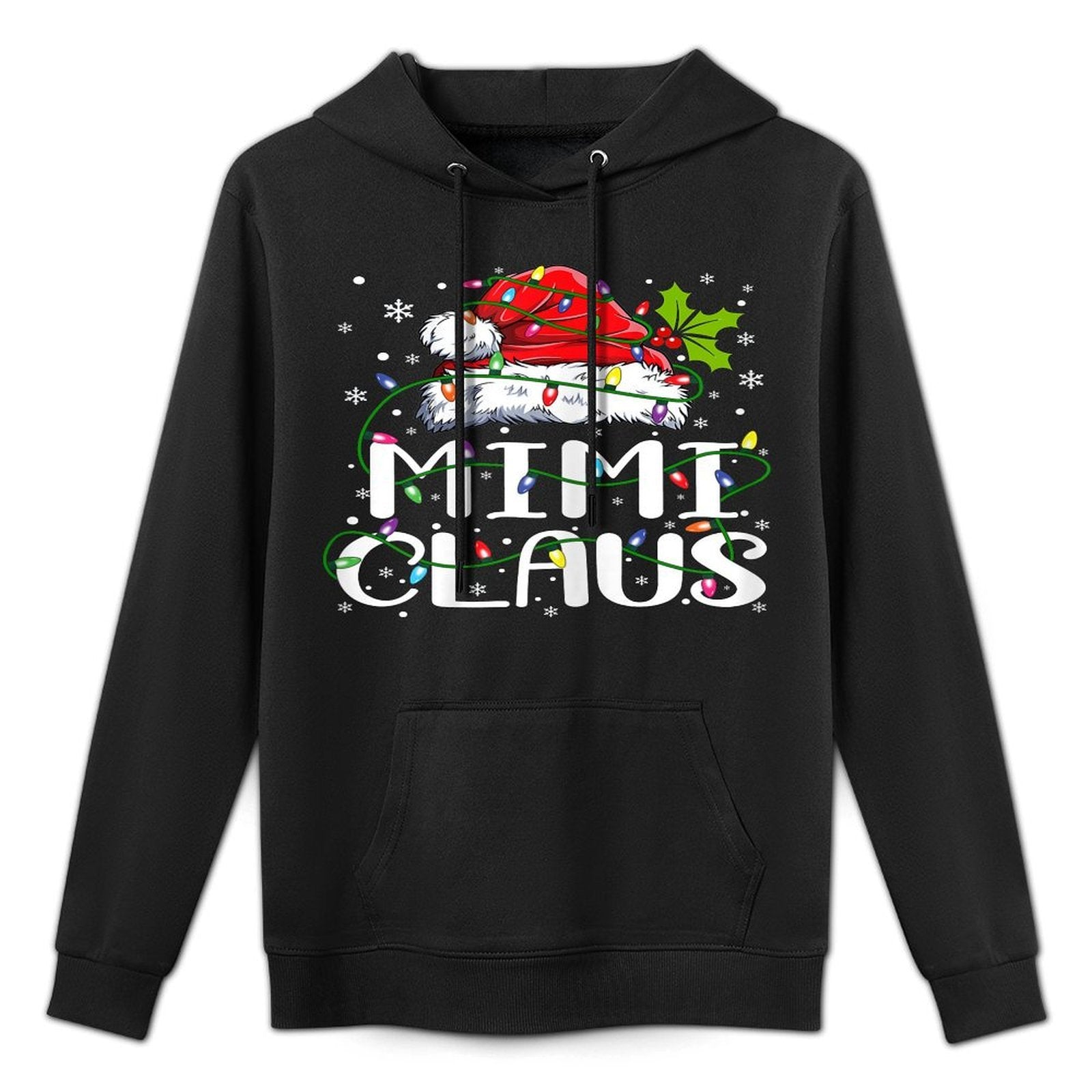 Mimi Claus Christmas Lights Pajama Family Matching Durable Construction Hoodie