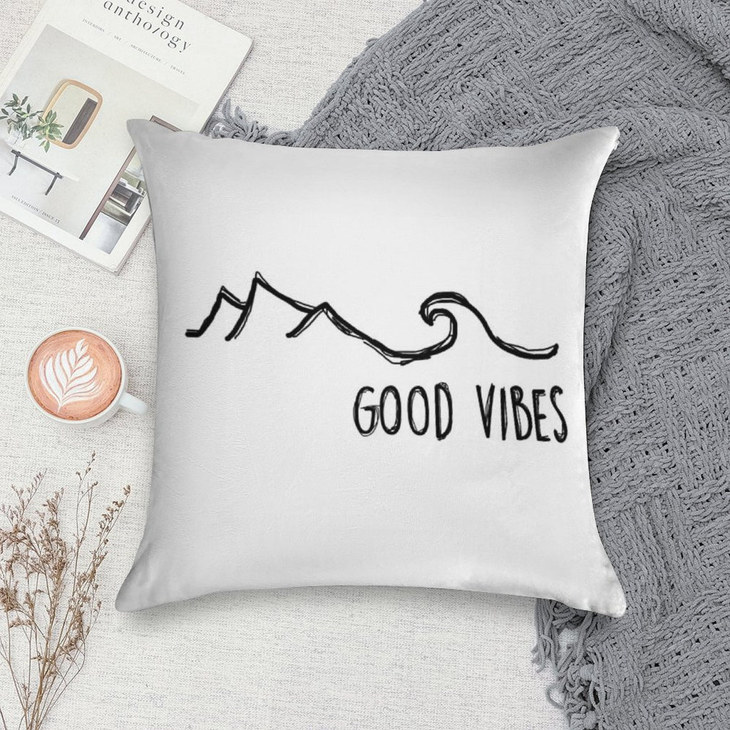 Good Vibes Soft Anti-Pilling Throw Pillow
