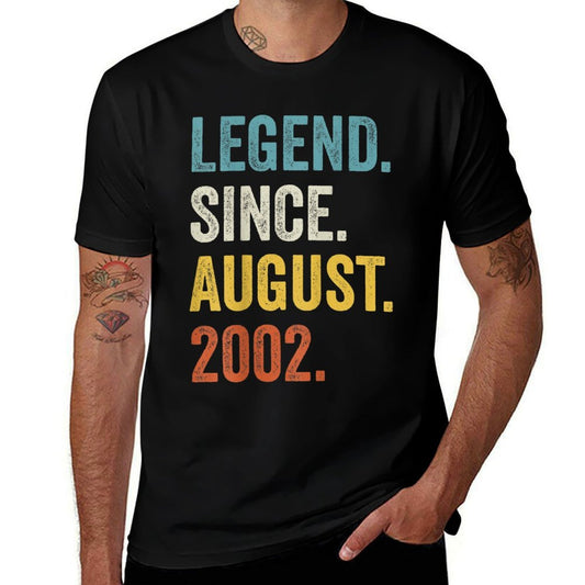 20 Years Old Legend Since August 2002 20th Birthday  Odor-resistant T-Shirt