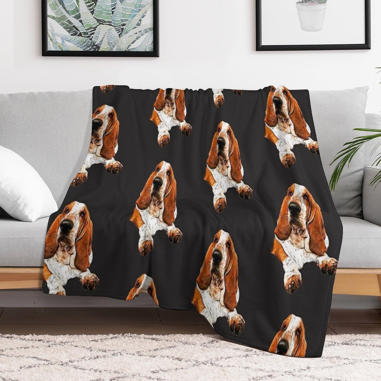 Basset Hound - The Gorgeous Look! Comfort Throw Blanket
