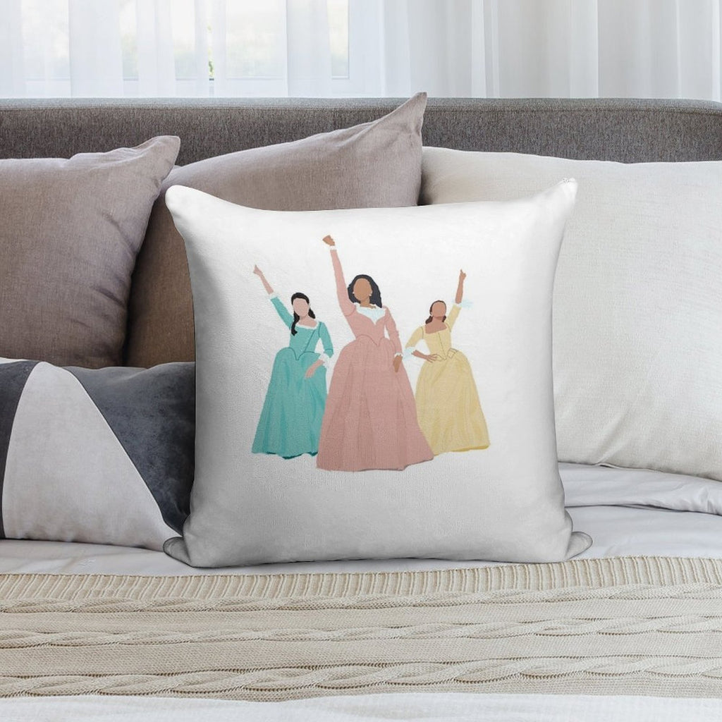 Schuyler Sisters! Soft Skin-Friendly Throw Pillow