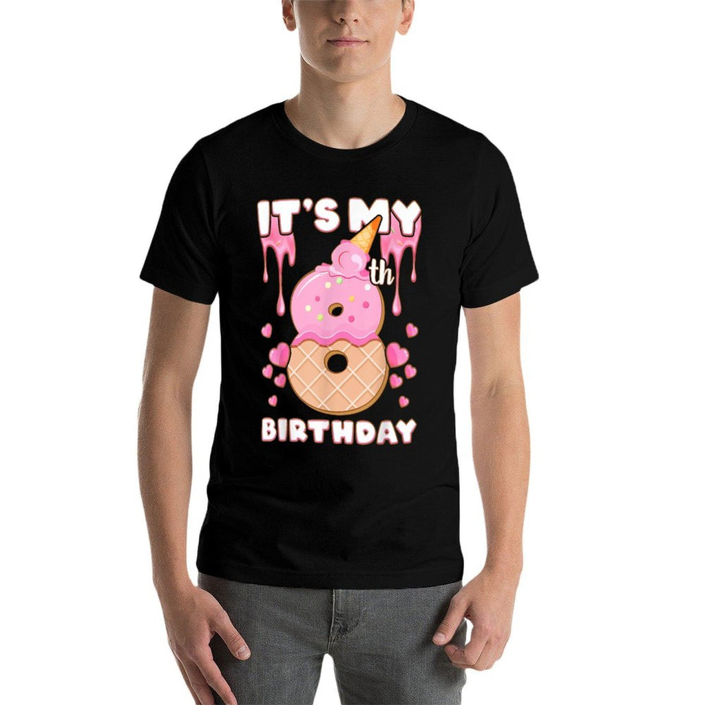 Birthday, Girl 8 Years, Ice Cream, It's My 8th Birthday  Eco-friendly Material T-Shirt