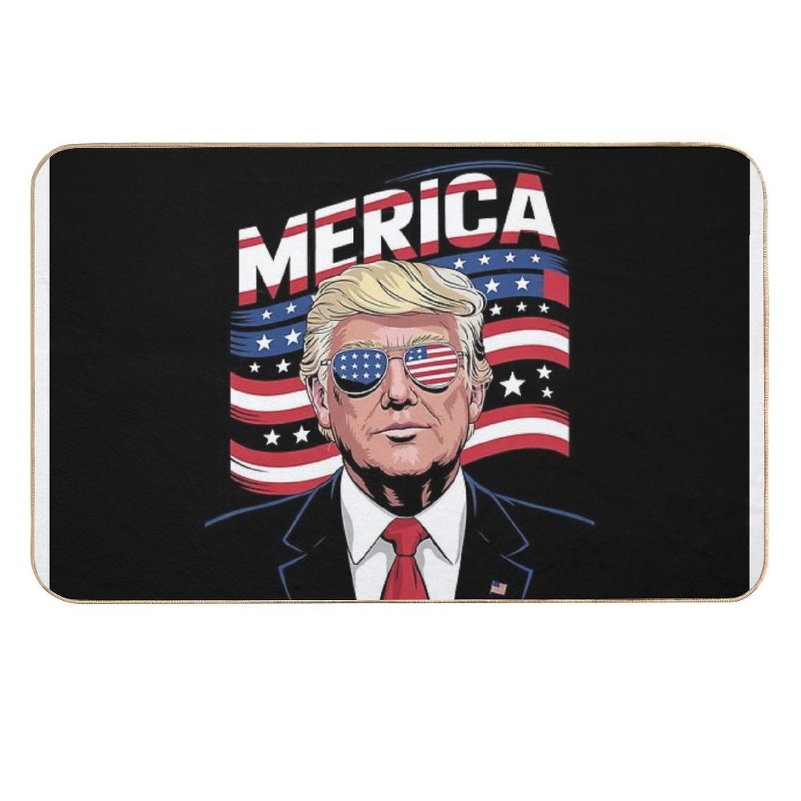 Donald Trump Won Elections 2024 'Merica USA Flag Sunglass Durable Bath Mat