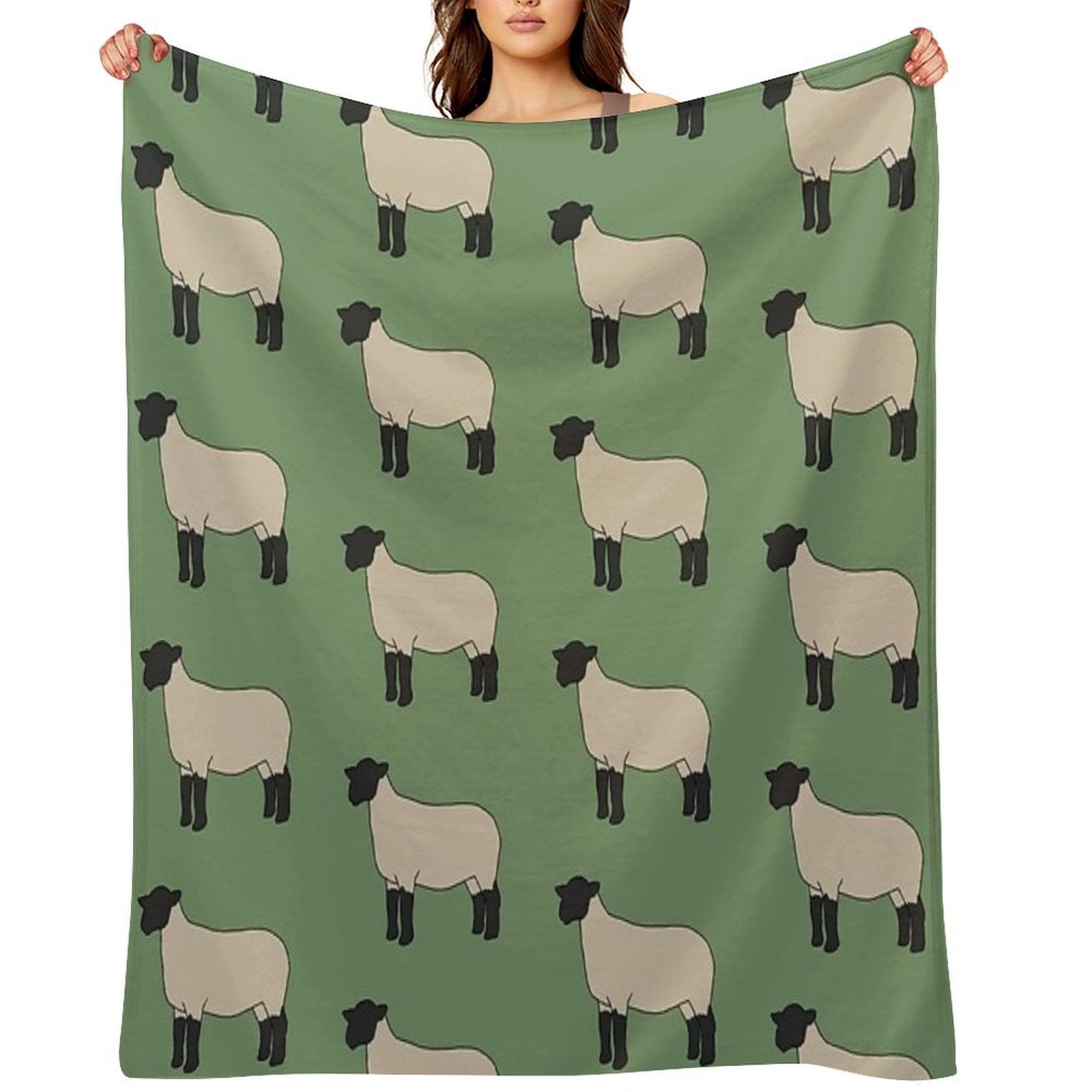 Suffolk Sheep All-season Throw Blanket