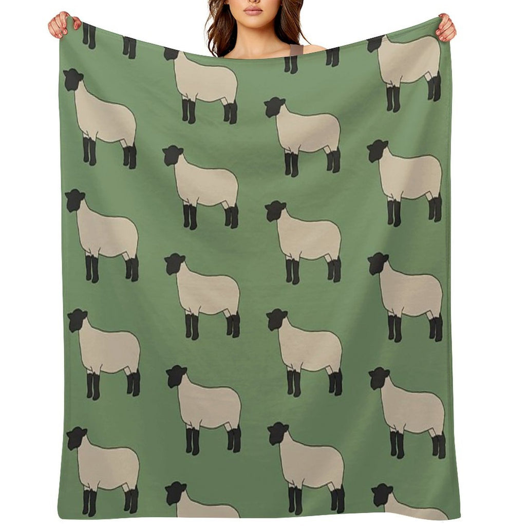 Suffolk Sheep All-season Throw Blanket