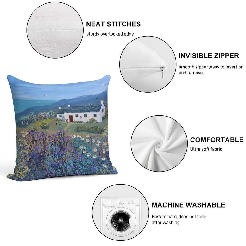 A Place by The Sea Soft Ultra-Soft Texture Throw Pillow