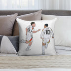Florian Wirtz & Jamal Musiala Germany Celebration Soft Ultra-Soft Texture Throw Pillow
