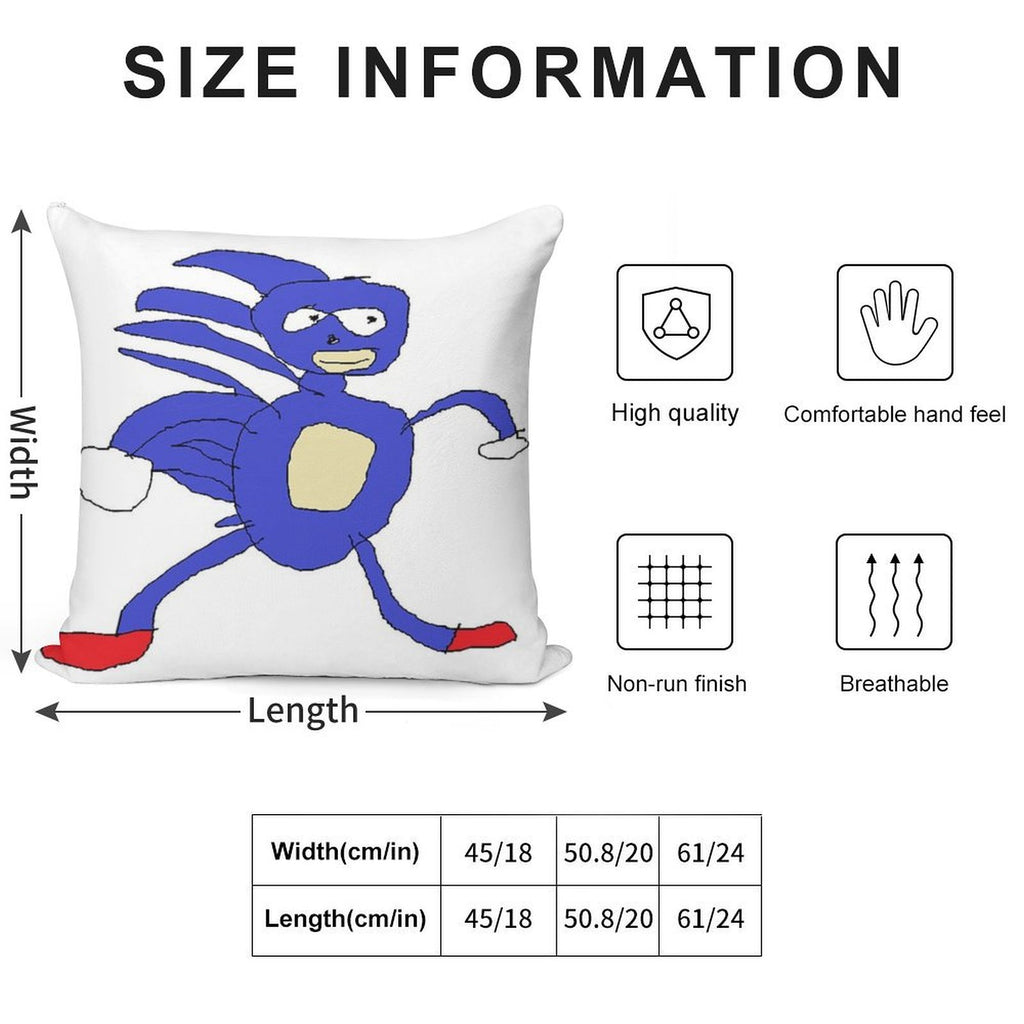 Sanic Soft Easy Maintenance Throw Pillow