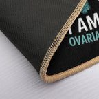 1 Year Ovarian Cancer Free God Prayer Cancer Awareness  Absorbent Bath Mat