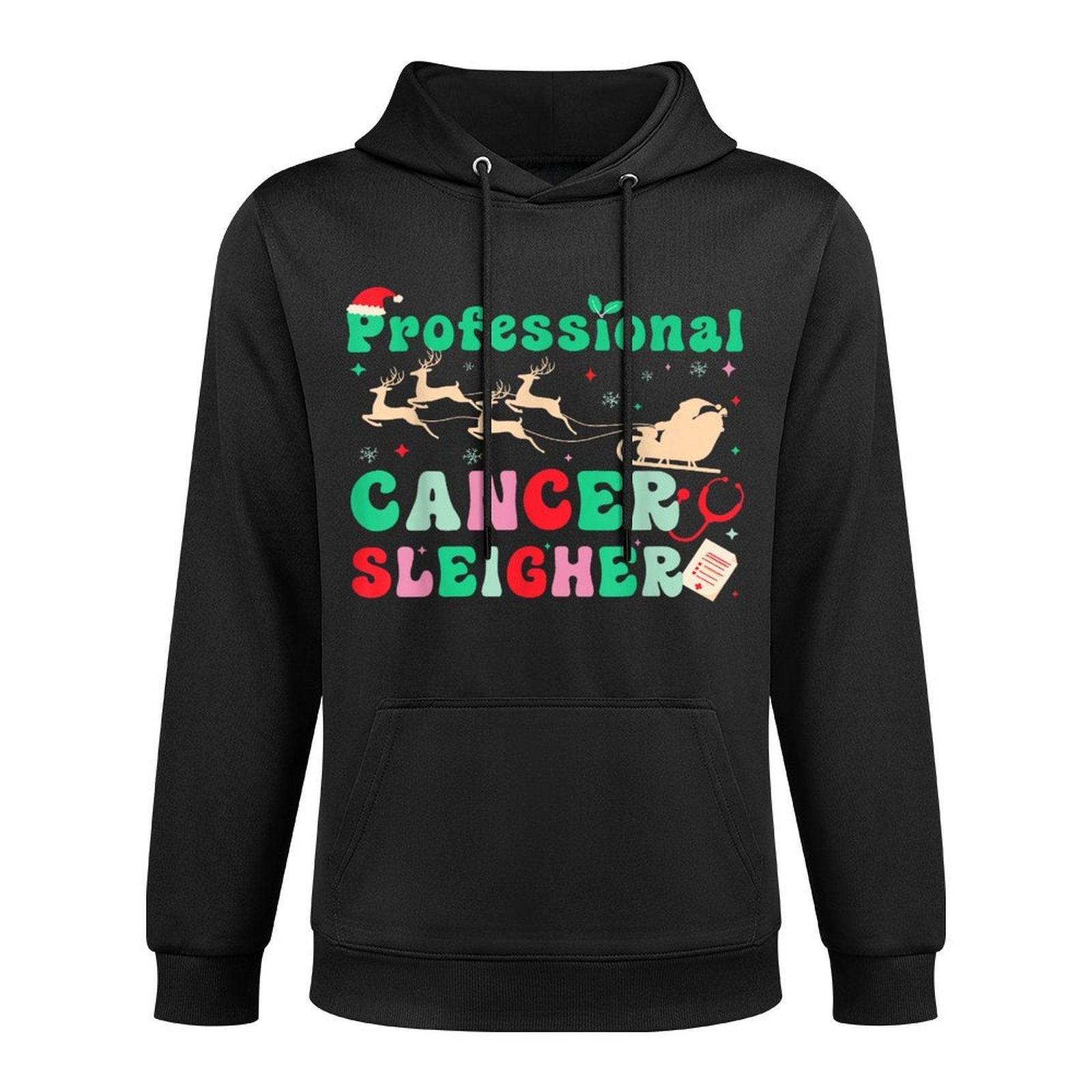 Groovy Professional Cancer Sleigher Oncology Nurse Christmas Shape Retention Hoodie
