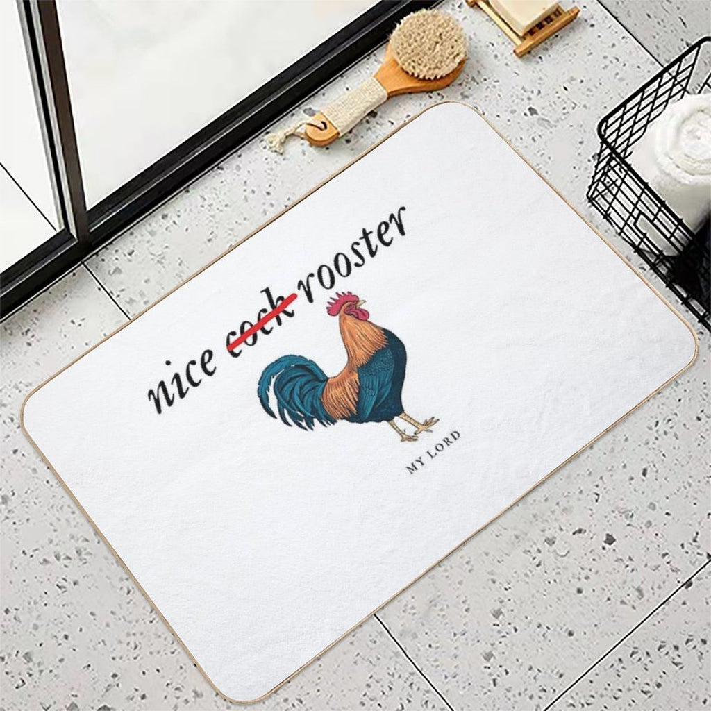 Nice Rooster My Lord  Toxin-Free Bath Mat