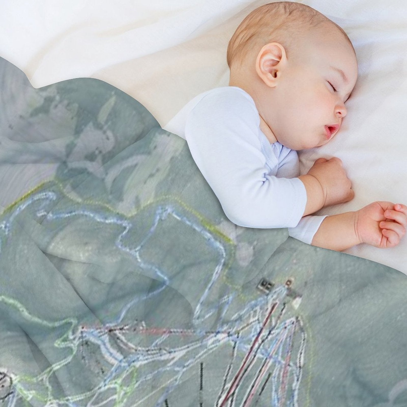 Killington Resort Trail Map Eco-conscious Throw Blanket