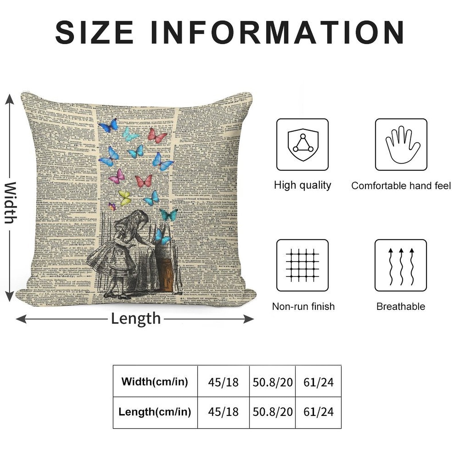 Alice In Wonderland - Let The Adventure Begin Soft Fade-Resistant Throw Pillow