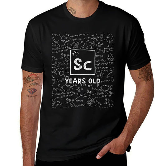 21st Birthday Design Periodic Table Of Elements 21 Years Old  Fade-proof Color T-Shirt