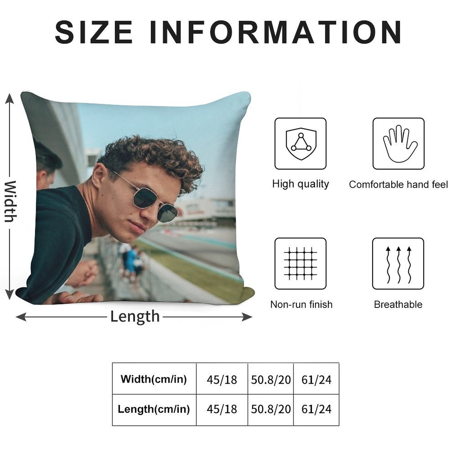 Lando Norris. Soft Luxury Feel Throw Pillow