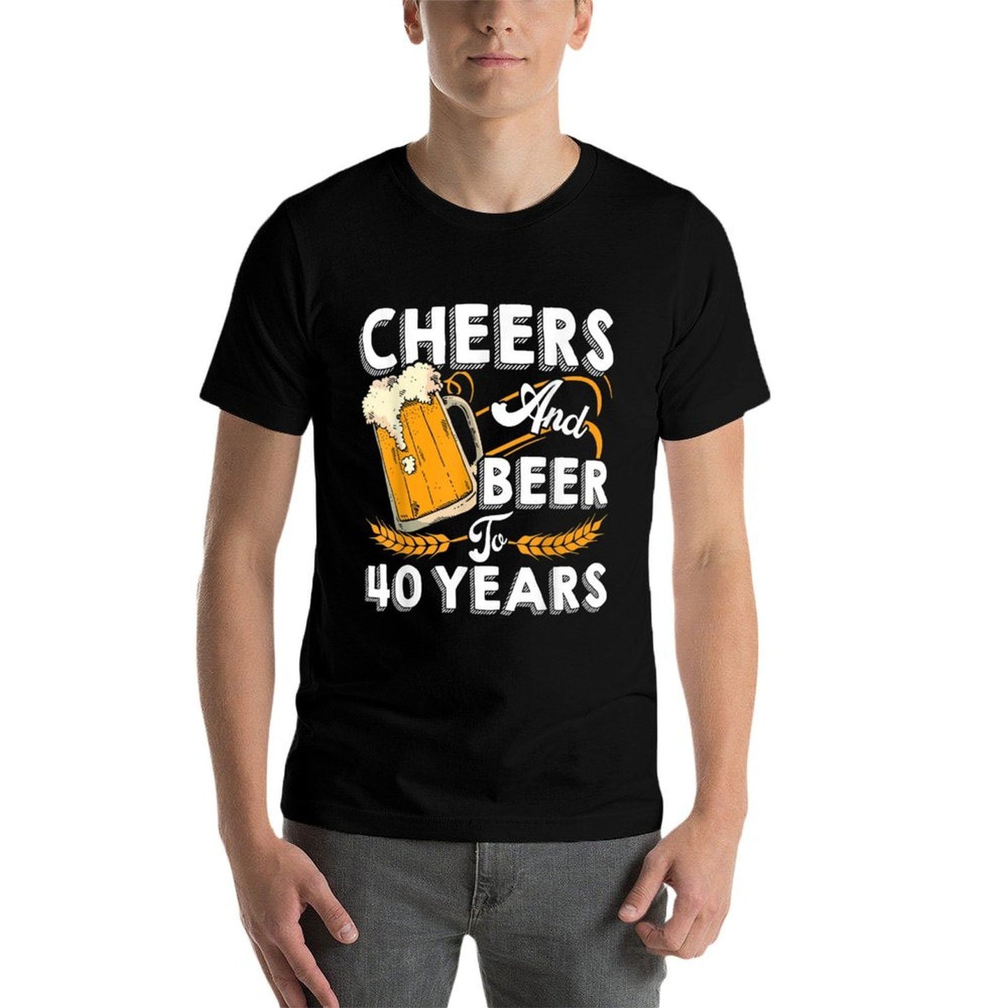 Vintage Cheers And Beers To 40 Years 40th Birthday  Quick-drying T-Shirt