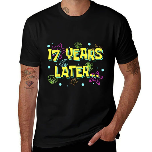 17 Years Later Seventeen 17 Year Old Funny 17th Birthday  Ribbed Collar T-Shirt