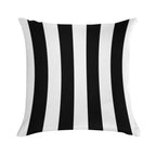 Big Lines Black Soft Decorative Cover Throw Pillow