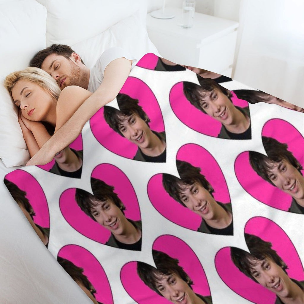 RODRICK LOVE HEART Plush Throw Blanket