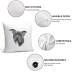 Blue Staffy Soft Warmth Comfort Throw Pillow