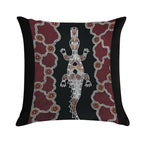 Authentic Aboriginal Art - Crocodile Authentic Designs Soft Gift Ready Throw Pillow