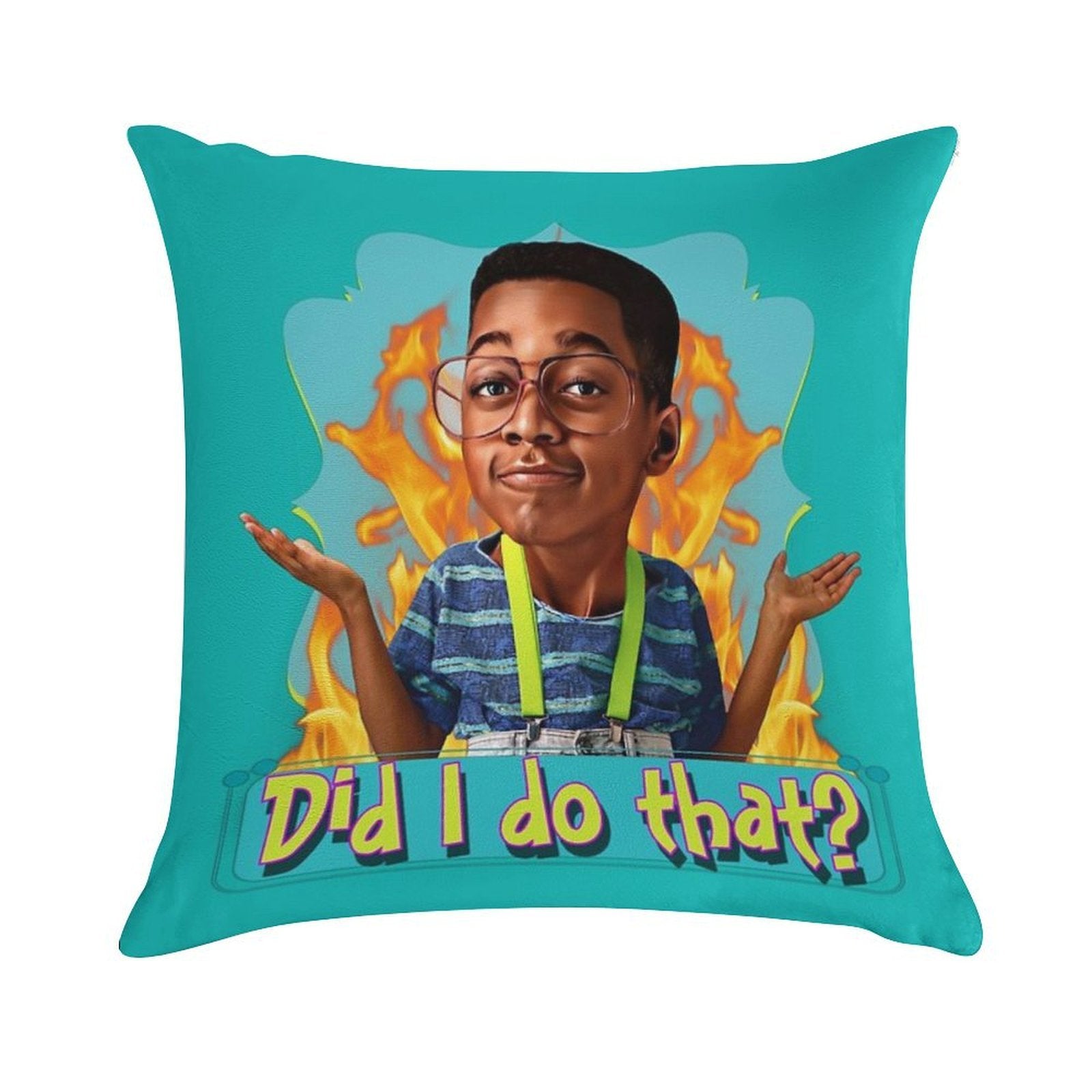 Steve Urkel- Did I Do That Soft Ultra-Soft Texture Throw Pillow
