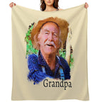 Grandpa The Waltons Plush Throw Blanket