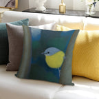 Eastern Yellow Robin Soft Luxury Feel Throw Pillow