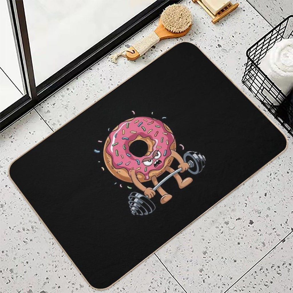 Fitness Workout Gym Donut Lover  Odorless Bath Mat