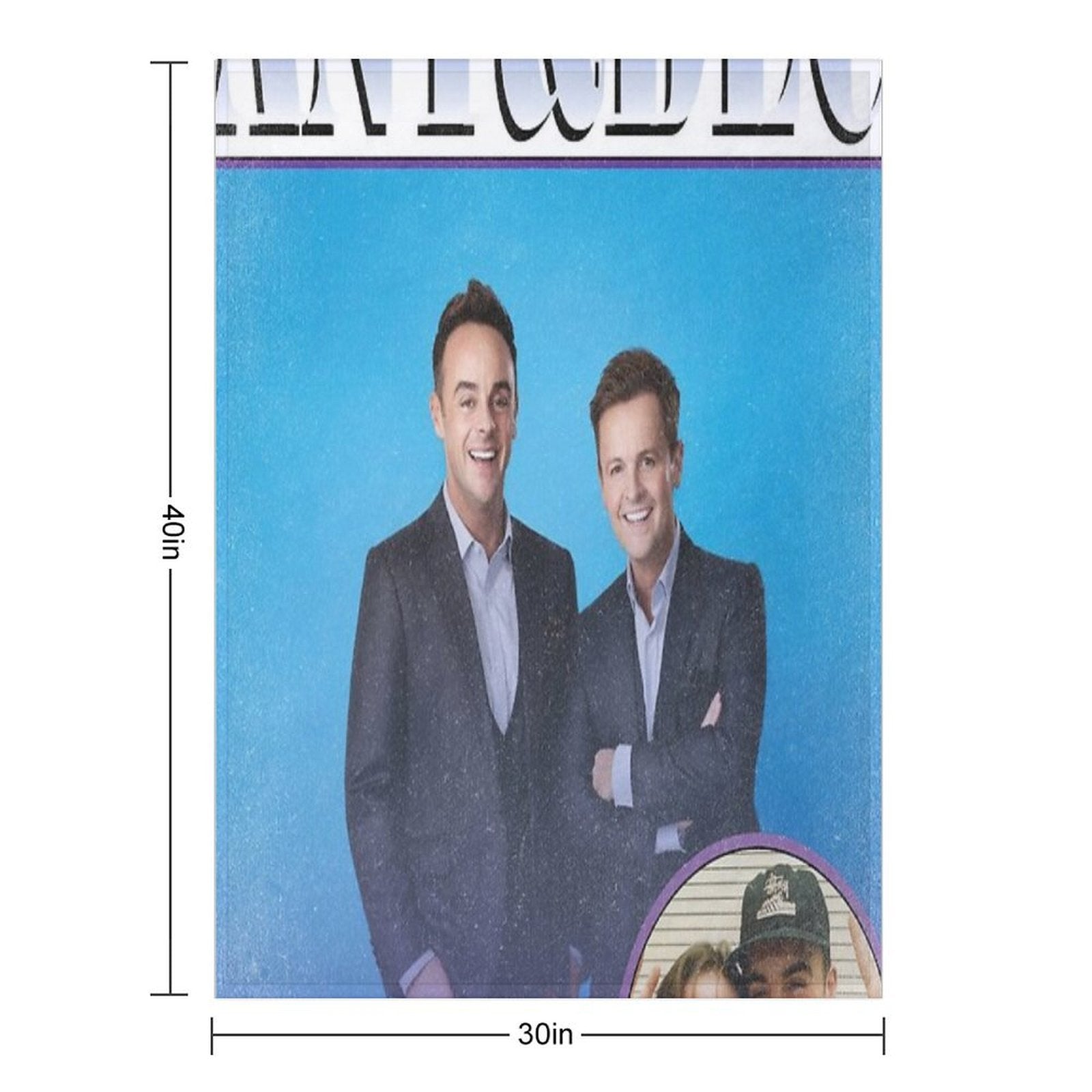Ant And Dec - 90's Retro Newcastle Eco-conscious Throw Blanket