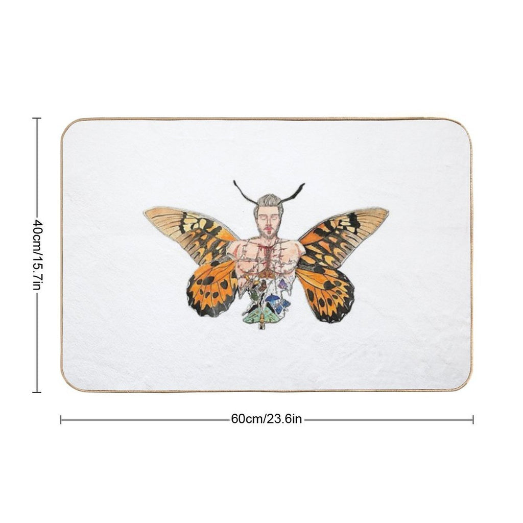 Butterfly Out  Non-Slip Bath Mat