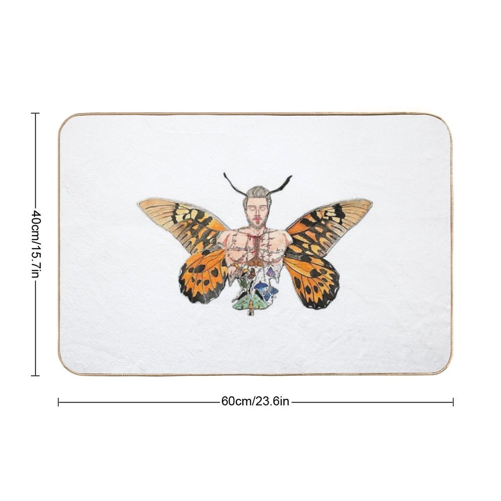 Butterfly Out  Non-Slip Bath Mat