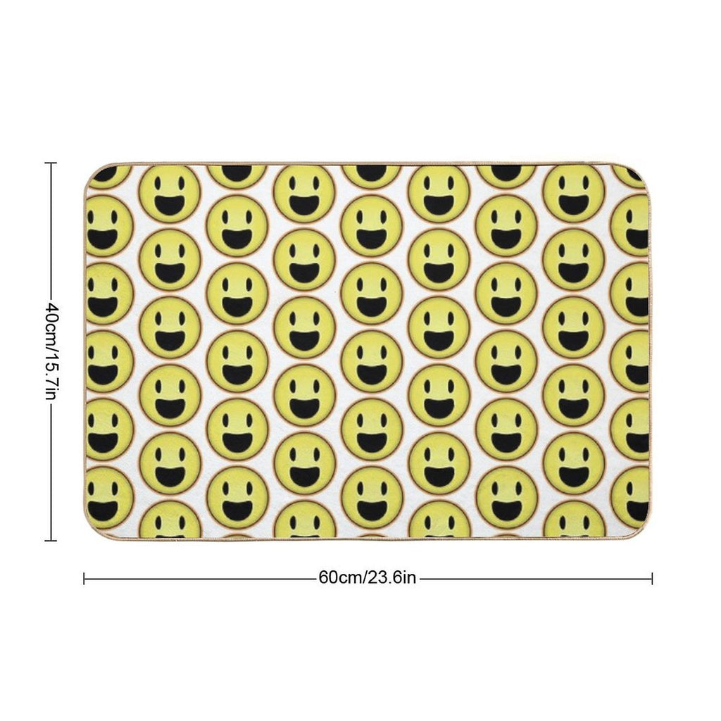 Rainbow Smiley  Easy Maintenance Bath Mat