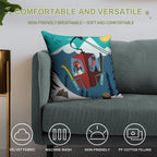 Les Arc Poster Soft Skin-Friendly Throw Pillow