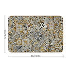 Labyrinth of Shipibo Cosmos  Easy Maintenance Bath Mat