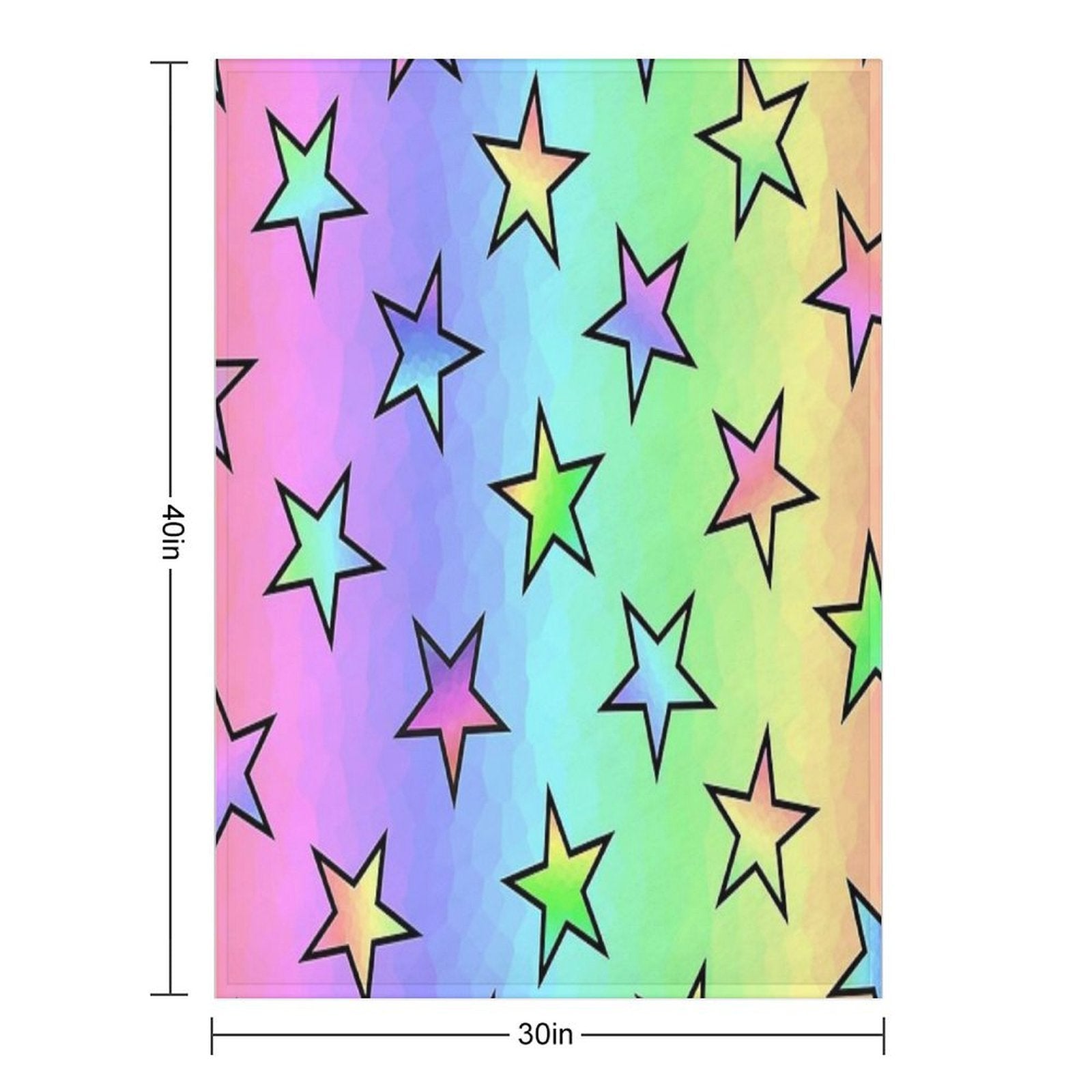 Colorful Star Pattern Compact Throw Blanket
