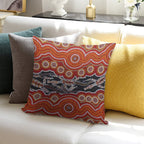 Australian Aboriginal Art Soft Ultra-Soft Texture Throw Pillow