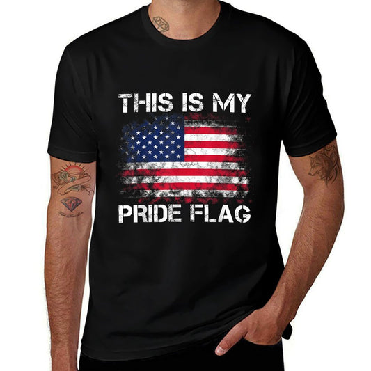 This Is My Pride USA American Patriotic 4th of July  Summer-ready Fabric T-Shirt