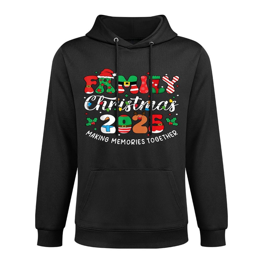 Family Christmas 2025 Matching Outfit Xmas Squad Santa Group Breathable Fabric Hoodie