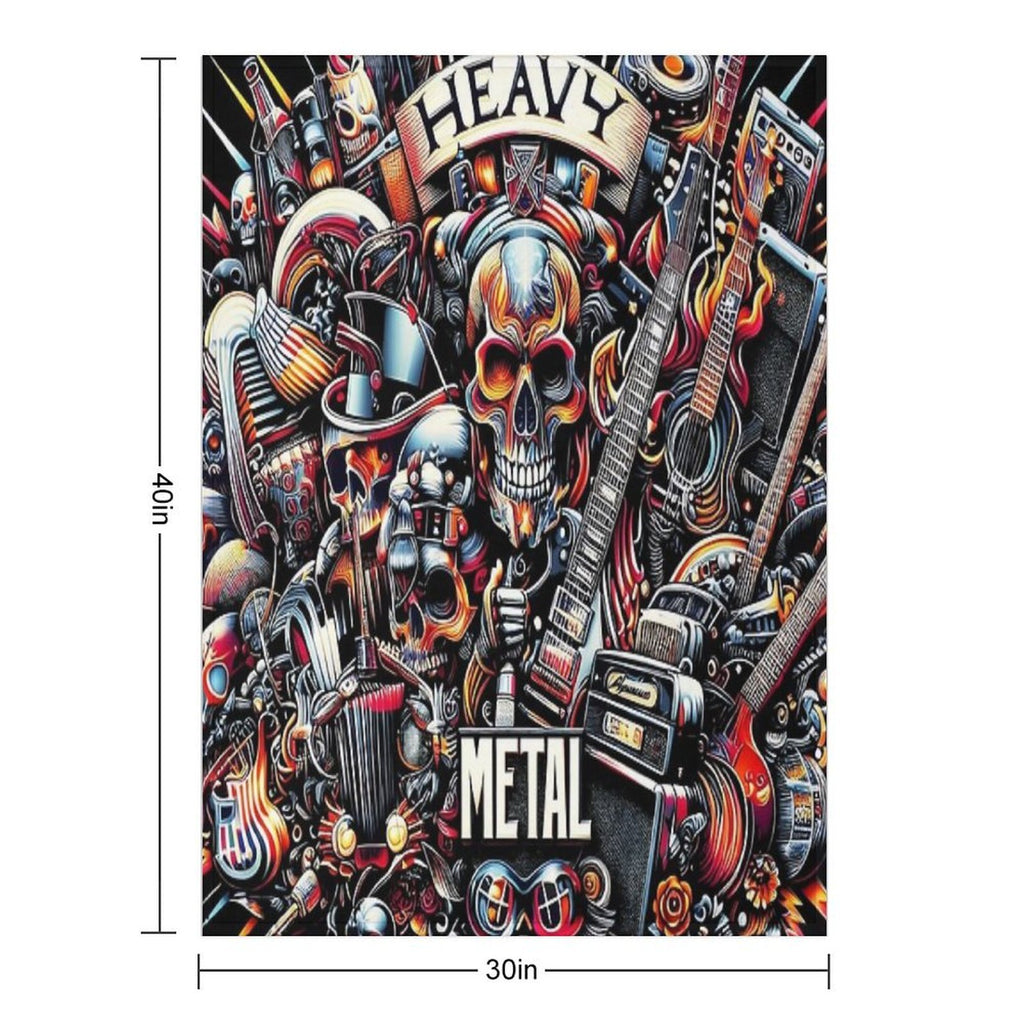 Heavy Metal Sustainable Throw Blanket