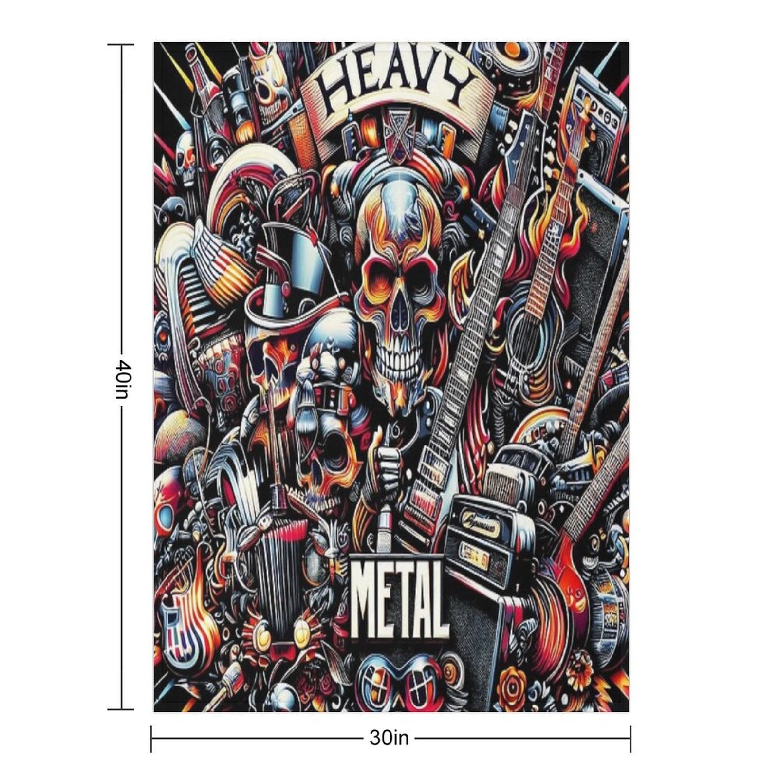 Heavy Metal Sustainable Throw Blanket