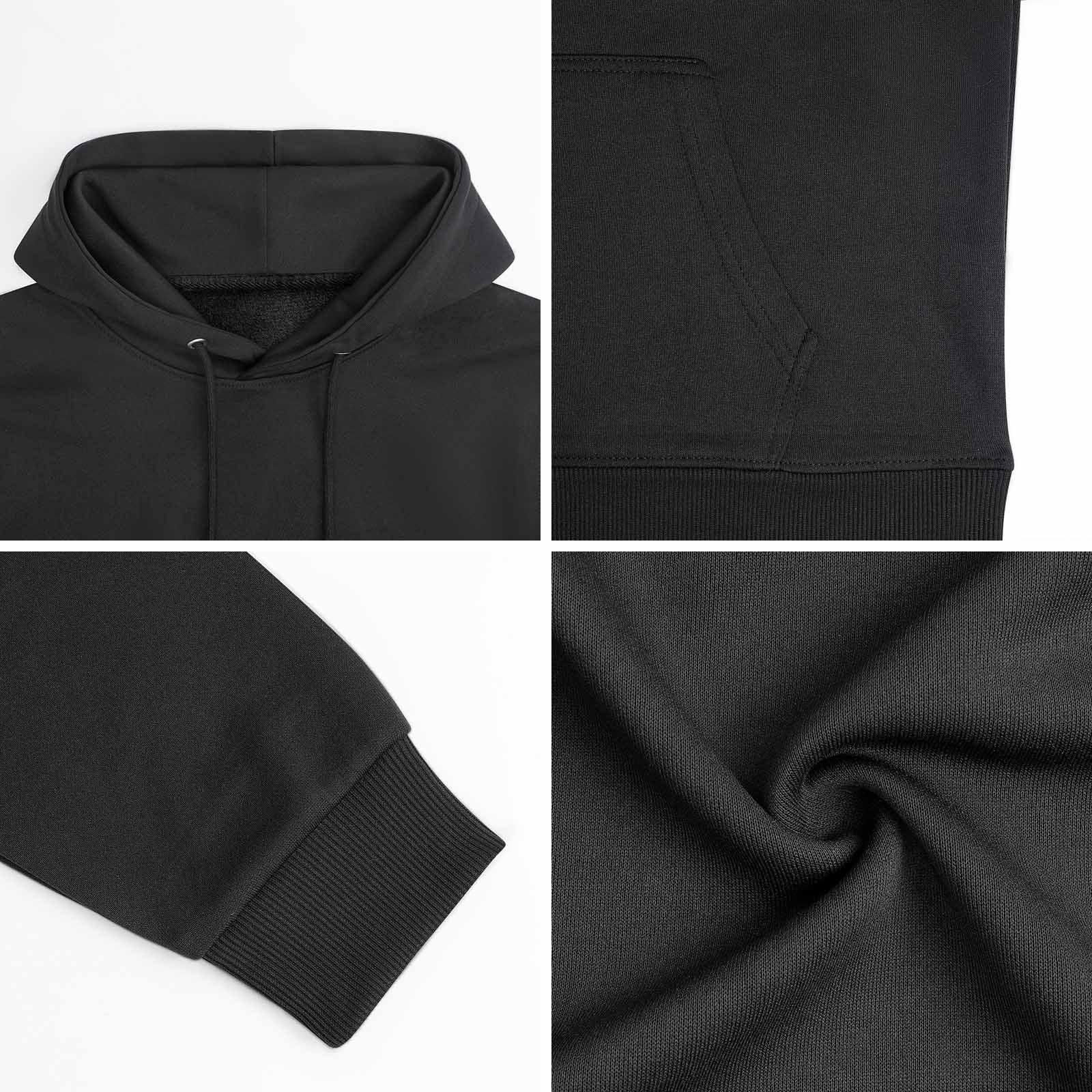 Is This Jolly Enough Black Cat Merry Christmas Xmas Funny Medium-Weight Fabric Hoodie