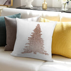 Sparkling Rose Gold Christmas Tree Soft Ultra-Soft Texture Throw Pillow