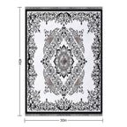 Ornate Baroque Diamonds White Black Purple Greek Key Floral Gift-ready Throw Blanket