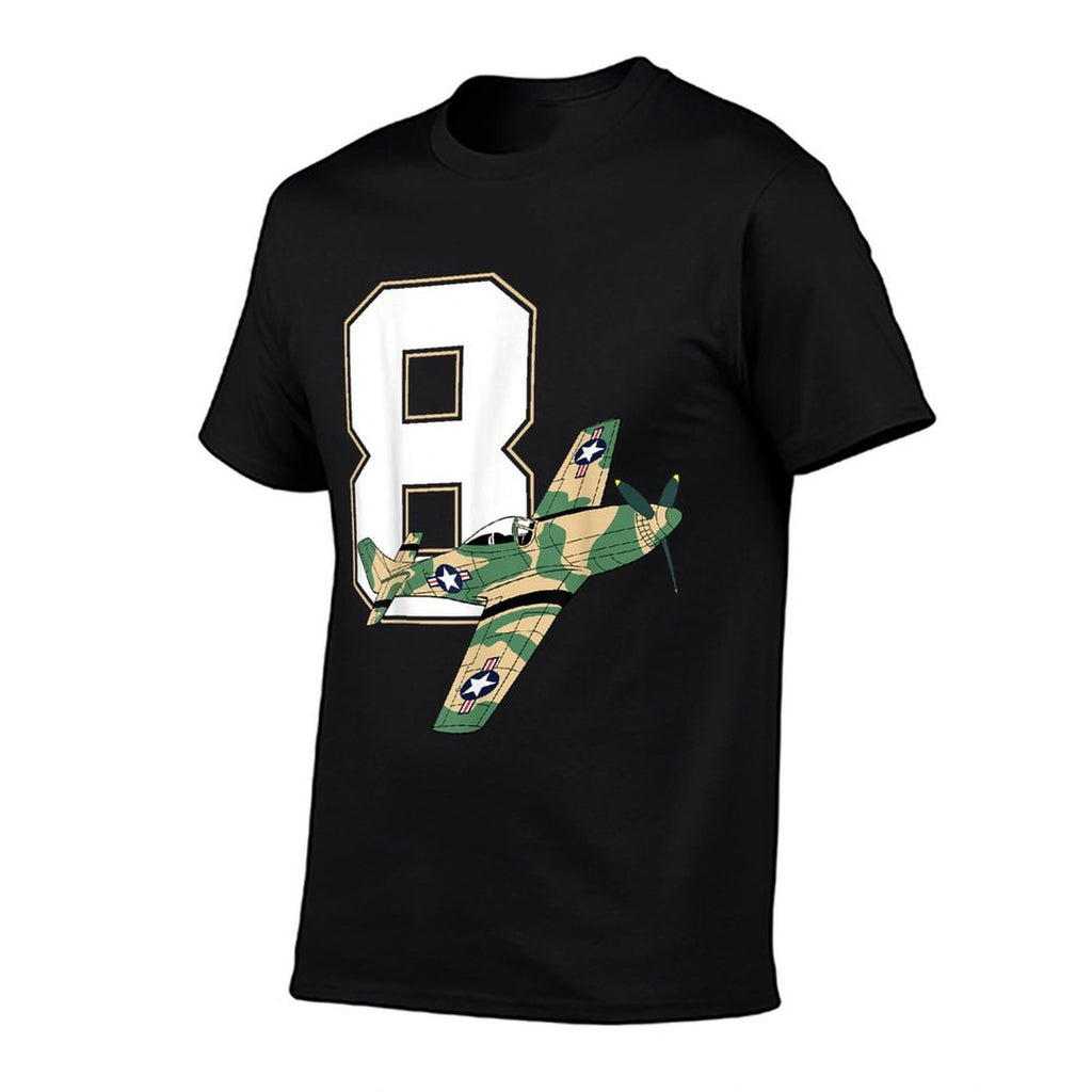 8th Birthday Military Plane Aircraft Fighter 8 Year Old Boys Comfortable T-Shirt